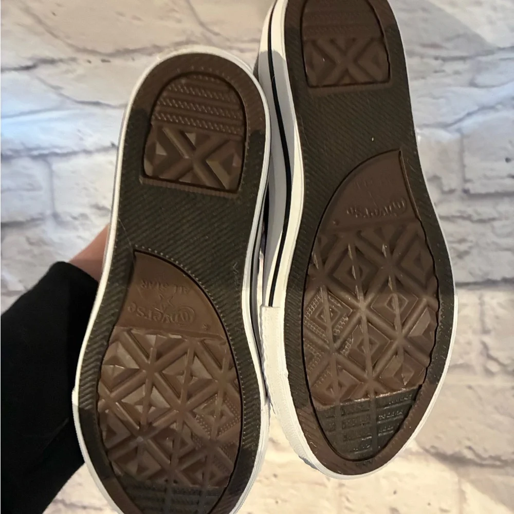 Converse Kids Gray Canvas Sneakers with White Toe